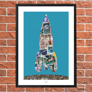 stamp the rocket blue by artswerve